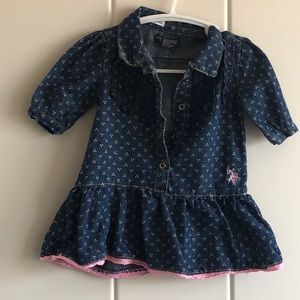 Denim dress, 6-9 months